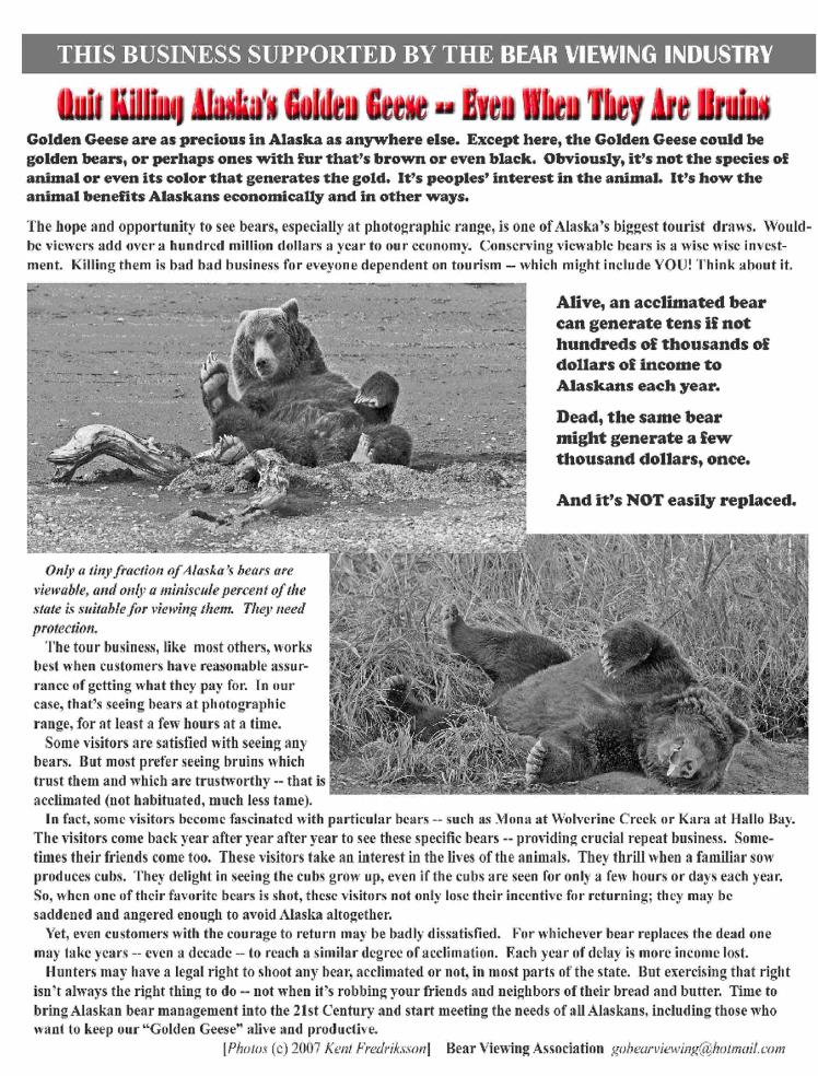 wolf, wolves,predators, predator management, population viability,  predator control, bear safety, bears, grizzly, black bears, bear viewing, bear behavior, Sarah Palin, predator control, slaughter, extermination, books, videos, conservation, stewardship, aerial hunting, aerial shooting, holocaust, adventure, Alaska, Board of Game, consulting, impacts